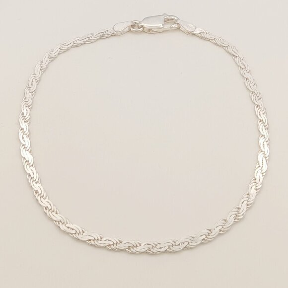 MILOR Italy 925 Sterling Silver French Link Chain Bracelet - Picture 4 of 13